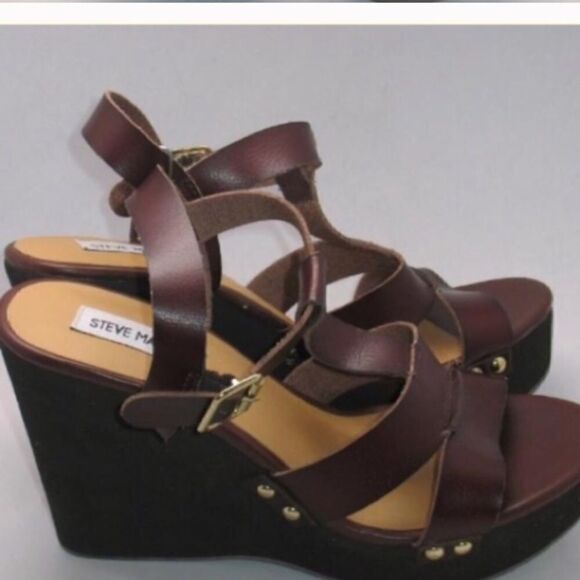 Steve Madden Brown Platform Wedges - Picture 3 of 6